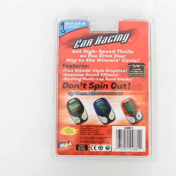 MGA Entertainment Keychain Classics Car Racing Red Handheld Electronic Game - Picture 4 of 4